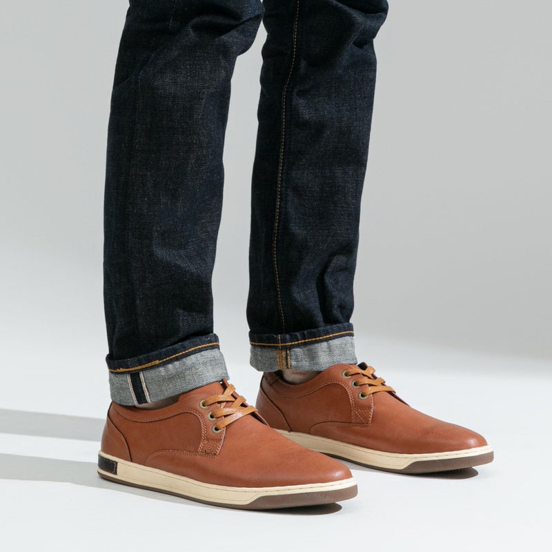 Vostey Men's Fashion Sneakers Brown Simple Leisure Style Casual Shoes(B81Q11 Yellow Brown 14) - Image 4